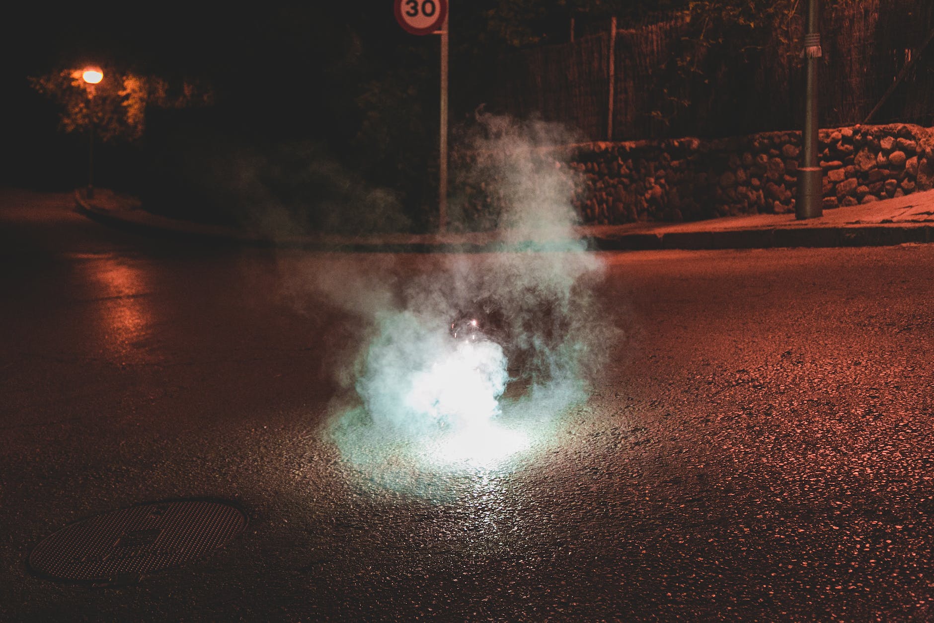 smoke coming out from a car windshield