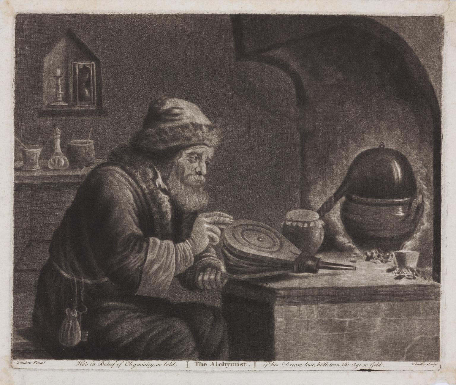 The Alchymist (print; alchemy)